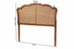 Baxton Studio Leandra Classic and Traditional Ash Walnut Finished Wood Headboard with Rattan FredCo