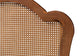 Baxton Studio Leandra Classic and Traditional Ash Walnut Finished Wood Headboard with Rattan FredCo