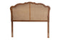 Baxton Studio Leandra Classic and Traditional Ash Walnut Finished Wood Headboard with Rattan FredCo