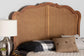 Baxton Studio Leandra Classic and Traditional Ash Walnut Finished Wood Headboard with Rattan FredCo