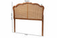 Baxton Studio Leandra Classic and Traditional Ash Walnut Finished Wood Headboard with Rattan FredCo