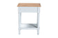 Baxton Studio Legrand Classic French Two-Tone White and Natural Brown 1-Drawer End Table FredCo