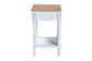 Baxton Studio Legrand Classic French Two-Tone White and Natural Brown 1-Drawer End Table FredCo