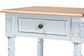 Baxton Studio Legrand Classic French Two-Tone White and Natural Brown 1-Drawer End Table FredCo