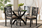 Baxton Studio Lena Modern Beige Fabric and Dark Brown Finished Wood 5-Piece Dining Set FredCo