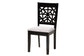 Baxton Studio Lena Modern Grey Fabric and Dark Brown Finished Wood 5-Piece Dining Set FredCo