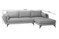 Baxton Studio Leni Modern Grey Twill Fabric Right Facing Sectional Sofa FredCo