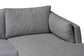 Baxton Studio Leni Modern Grey Twill Fabric Right Facing Sectional Sofa FredCo