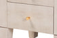 Baxton Studio Leyna Modern Beige Faux Shagreen 3-Drawer End Table FredCo