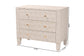 Baxton Studio Leyna Modern Beige Faux Shagreen 3-Drawer Storage Cabinet FredCo