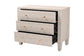 Baxton Studio Leyna Modern Beige Faux Shagreen 3-Drawer Storage Cabinet FredCo