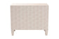 Baxton Studio Leyna Modern Beige Faux Shagreen 3-Drawer Storage Cabinet FredCo
