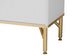 Baxton Studio Lilac Modern Glam White Wood and Gold Metal 2-Door Shoe Cabinet FredCo