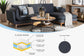 Baxton Studio Linanas Modern Dark Grey Fabric Right Facing Sectional Sofa FredCo