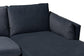 Baxton Studio Linanas Modern Dark Grey Fabric Right Facing Sectional Sofa FredCo