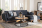 Baxton Studio Linanas Modern Dark Grey Fabric Right Facing Sectional Sofa FredCo
