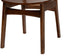 Baxton Studio Linnet Mid-Century Modern Walnut Brown Finished Wood and Rattan 5-Piece Dining Set FredCo