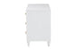 Baxton Studio Louetta Coastal White Carved Contrasting 6-Drawer Dresser FredCo