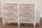 Baxton Studio Louetta Coastal White Carved Contrasting 6-Drawer Dresser FredCo