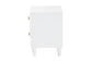 Baxton Studio Louetta Coastal White Caved Contrasting 2-Drawer Nightstand FredCo