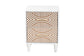 Baxton Studio Louetta Coastal White Caved Contrasting 2-Drawer Nightstand FredCo