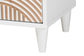Baxton Studio Louetta Coastal White Caved Contrasting 2-Drawer Nightstand FredCo