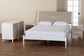 Baxton Studio Louetta Coastal White Caved Contrasting King Size 4-Piece Bedroom Set FredCo
