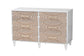 Baxton Studio Louetta Coastal White Caved Contrasting Queen Size 3-Piece Bedroom Set FredCo