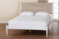 Baxton Studio Louetta Coastal White King Size Platform Bed with Carved Contrasting Headboard FredCo