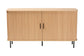 Baxton Studio Lucia Fluted Wood Sideboard - Mid-Century Modern Buffet Cabinet with Sliding Tambour Doors, 55" Wide FredCo