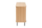 Baxton Studio Lucia Fluted Wood Sideboard - Mid-Century Modern Buffet Cabinet with Sliding Tambour Doors, 55" Wide FredCo