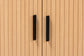 Baxton Studio Lucia Fluted Wood Sideboard - Mid-Century Modern Buffet Cabinet with Sliding Tambour Doors, 55" Wide FredCo