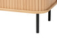 Baxton Studio Lucia Fluted Wood Sideboard - Mid-Century Modern Buffet Cabinet with Sliding Tambour Doors, 55" Wide FredCo