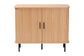 Baxton Studio Lucia Fluted Wood Storage Cabinet - Mid-Century Modern Sideboard with Sliding Tambour Doors, 35" Wide FredCo