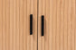 Baxton Studio Lucia Fluted Wood Storage Cabinet - Mid-Century Modern Sideboard with Sliding Tambour Doors, 35" Wide FredCo