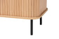 Baxton Studio Lucia Fluted Wood Storage Cabinet - Mid-Century Modern Sideboard with Sliding Tambour Doors, 35" Wide FredCo