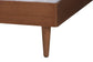 Baxton Studio Macaria Mid-Century Modern Ash Walnut Woven Rattan King Size Bed FredCo