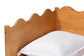 Baxton Studio Malaya Modern Oak Brown Wood Twin Daybed with Scalloped Edges FredCo
