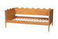 Baxton Studio Malaya Modern Oak Brown Wood Twin Daybed with Scalloped Edges FredCo