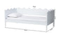 Baxton Studio Malaya Modern White Wood Full Daybed with Scalloped Edges FredCo