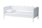 Baxton Studio Malaya Modern White Wood Full Daybed with Scalloped Edges FredCo
