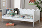 Baxton Studio Malaya Modern White Wood Full Daybed with Scalloped Edges FredCo