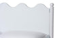 Baxton Studio Malaya Modern White Wood Full Platform Bed with Scalloped Edges FredCo