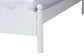 Baxton Studio Malaya Modern White Wood Full Platform Bed with Scalloped Edges FredCo