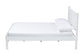 Baxton Studio Malaya Modern White Wood Full Platform Bed with Scalloped Edges FredCo
