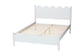 Baxton Studio Malaya Modern White Wood Full Platform Bed with Scalloped Edges FredCo