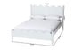 Baxton Studio Malaya Modern White Wood Full Platform Bed with Scalloped Edges FredCo