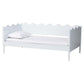 Baxton Studio Malaya Modern White Wood Twin Daybed with Scalloped Edges FredCo