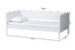 Baxton Studio Malaya Modern White Wood Twin Daybed with Scalloped Edges FredCo
