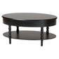 Baxton Studio Malinda Classic Black Wood 1-Drawer Coffee Table with Spindle Legs FredCo